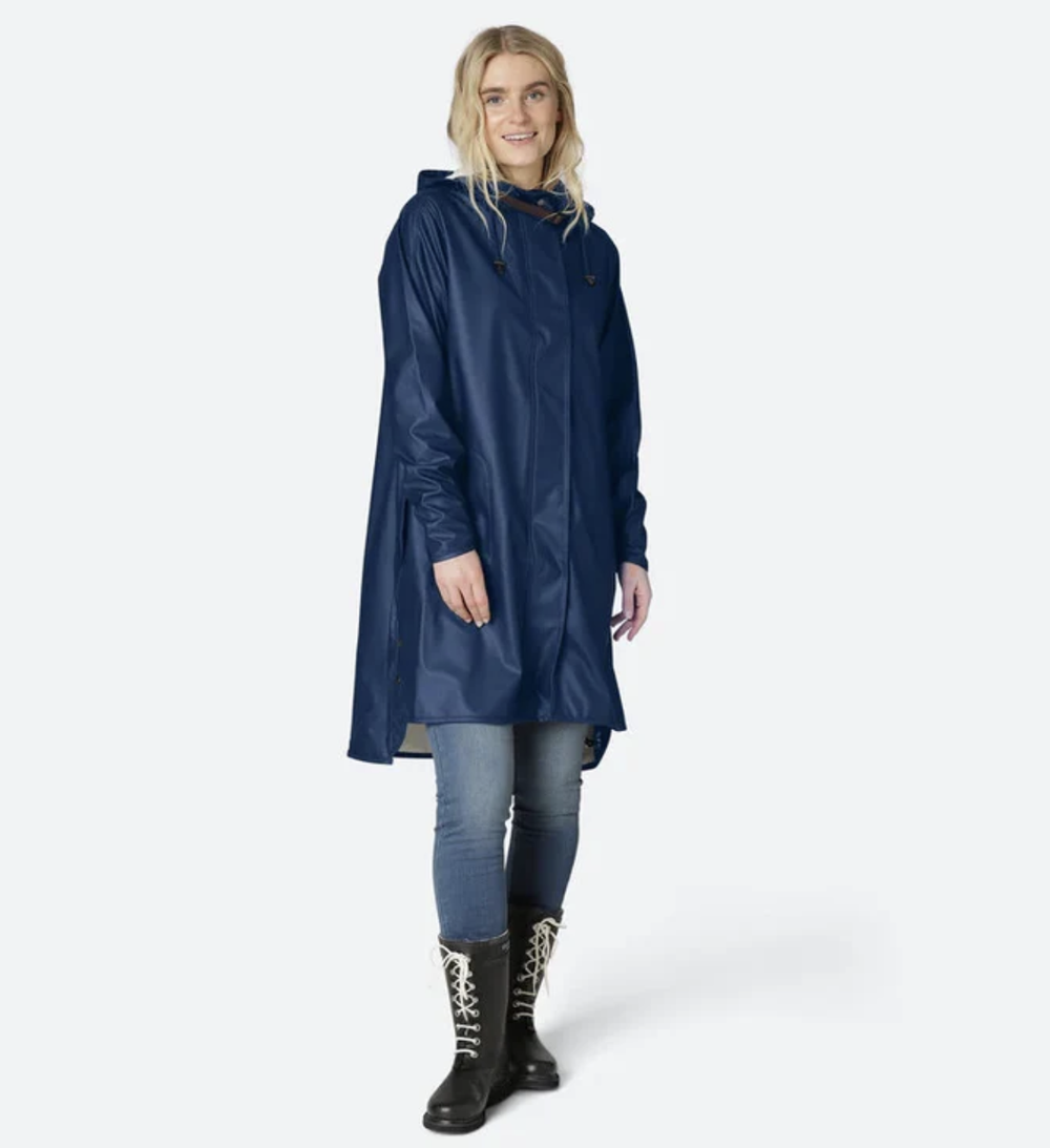 ILSE JACOBSEN 青 レインコート 34 新品未使用 ILSE JACOBSEN イルセヤコブセン レインコート 34 ソフトシェル